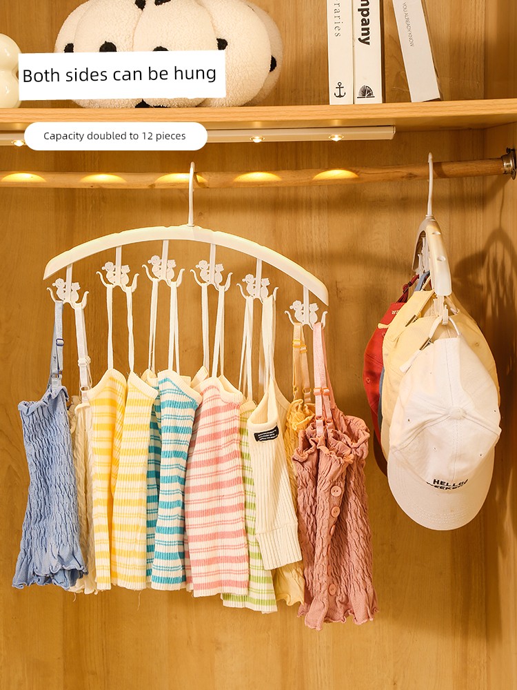 Jujiajia Rotatable Multi-Hook Clothes Hanger For Home Drying Socks Rack Multi-Functional Intimates Dormitory Fantastic Hook Rack