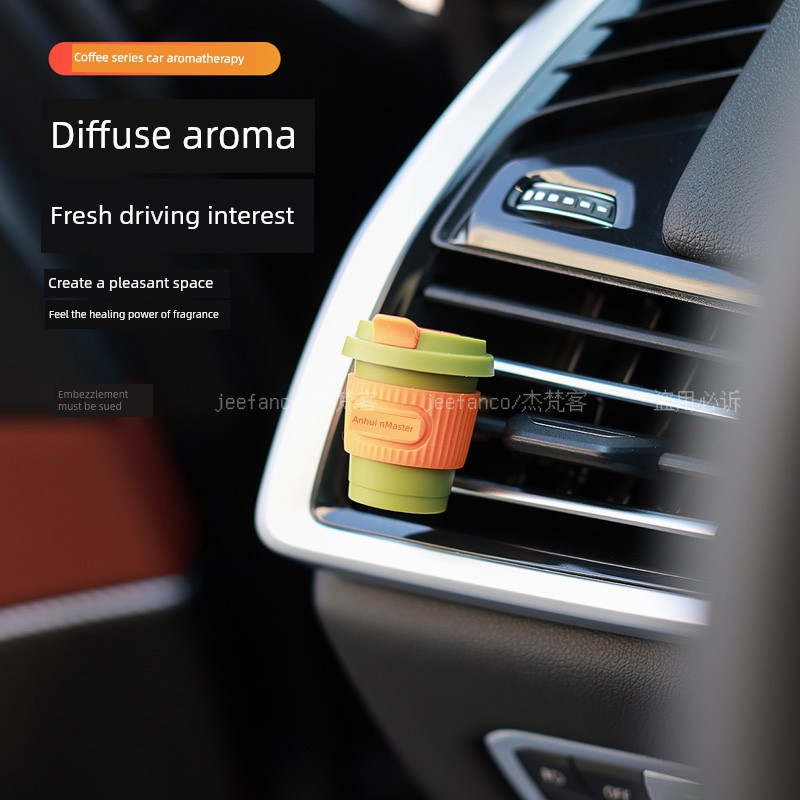 Coffee Cup Auto Perfume Car Air Conditioning Air Outlet Aromatherapy Long-Lasting Light Perfume Car High-End Fragrance Ornaments