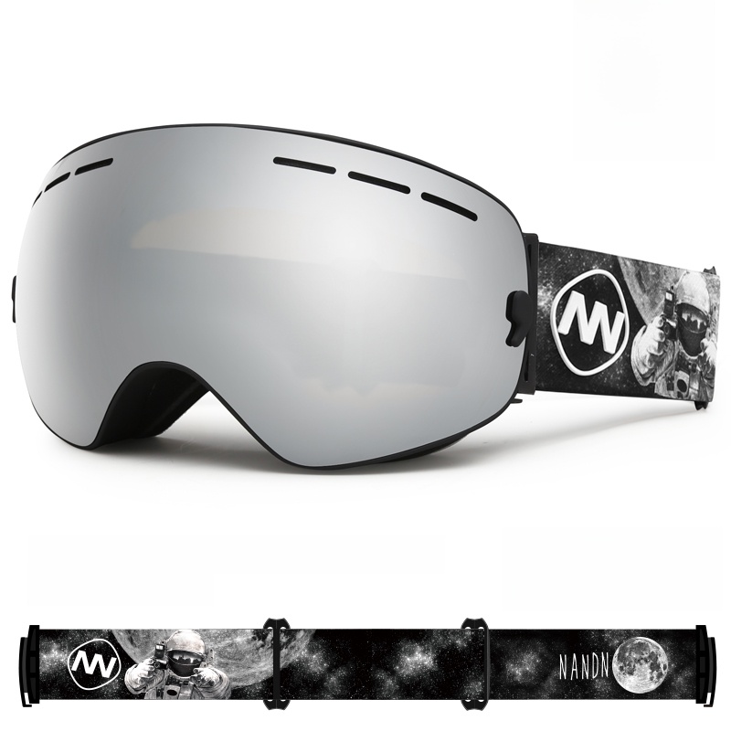 Nandn Nanen Double-Layer Anti-Fog Ski Goggles Replaceable Lens for Men and Women KOCA Myopia Windproof Skiiing Glasses