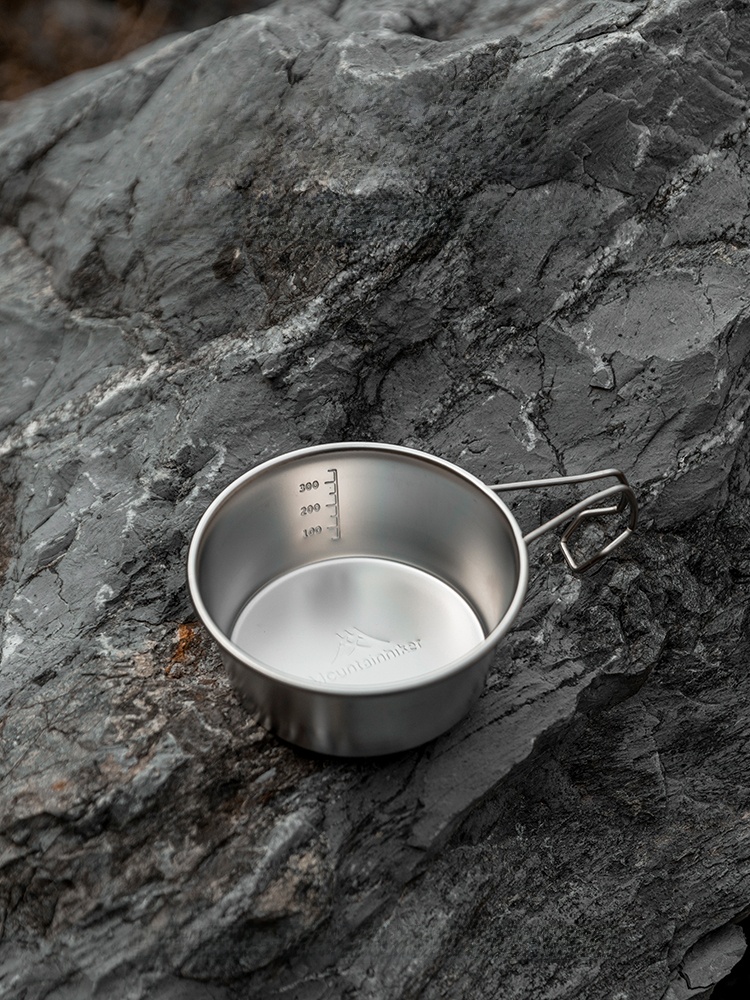 Mountain Guest Salad Bowl | 304 Stainless Steel | Outdoor Camping Equipment Picnic Tableware Portable Specific Bowl Set