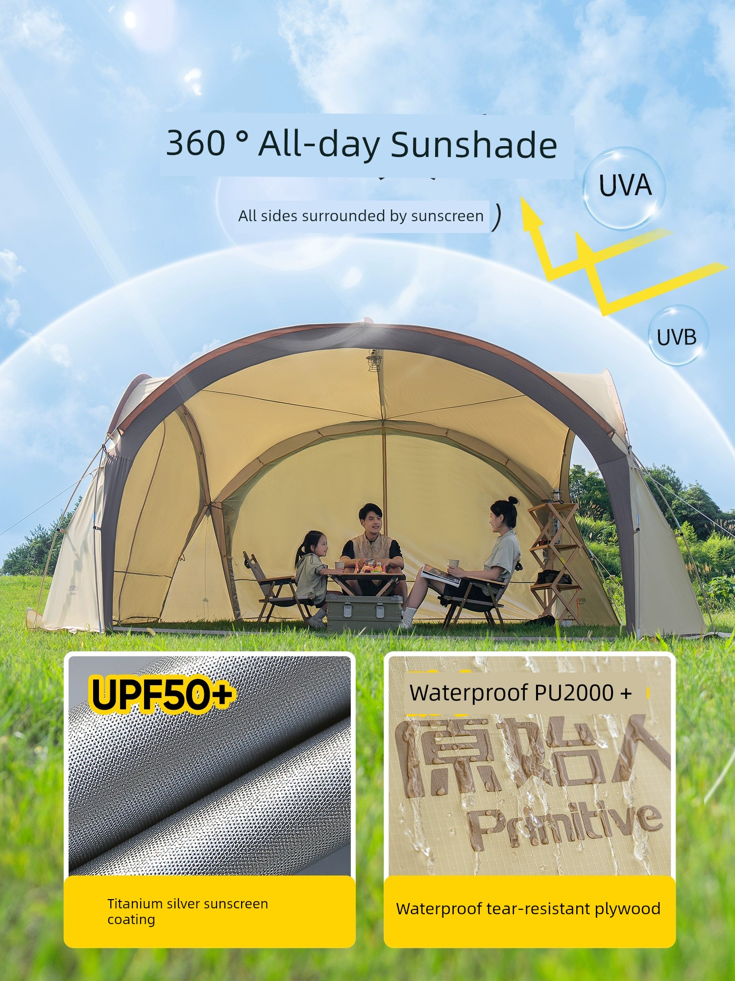 Primitive Man Dome Overnight Equipment Full Set of Canopy Tent