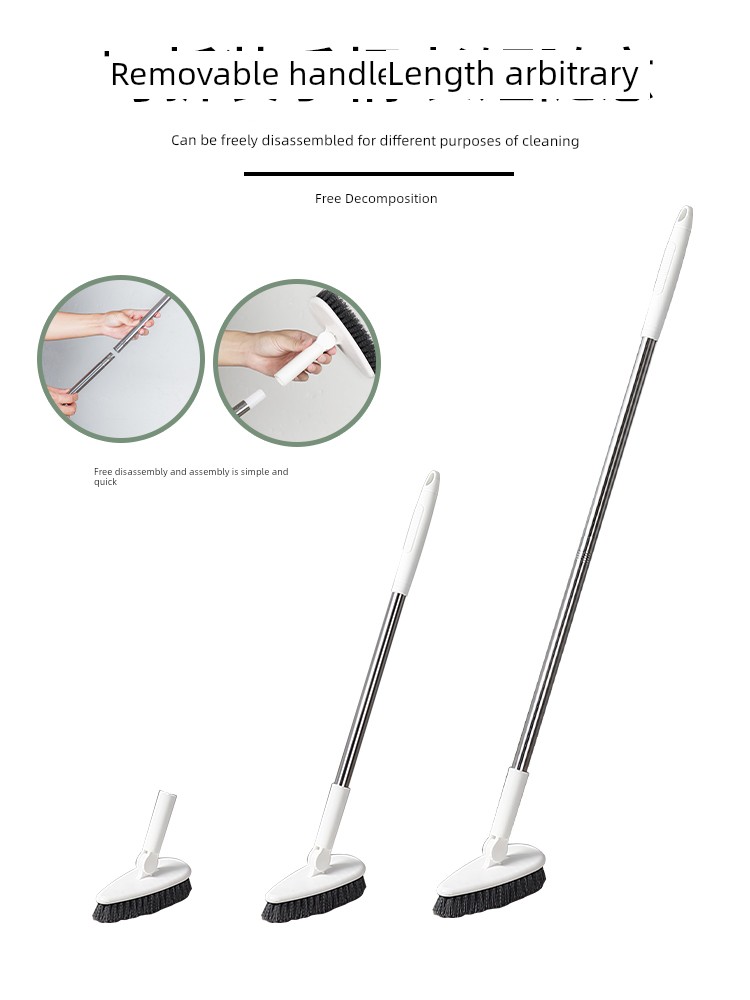 Brush Bristle Toilet Brush Floor Long Handle Bathroom Cleaning Brush Floor Gap Brushes Toilet Cleaning Gadget Scrubbing Brush