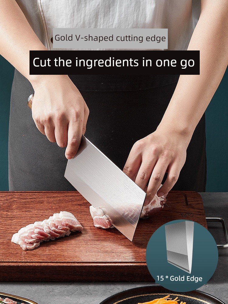 Cooker King Kitchen Knife For Home Stainless Steel Kitchen Knives Slicing Knife Cutting Vegetables and Meat Super Fast Sharp Dedicated for Chefs Knife