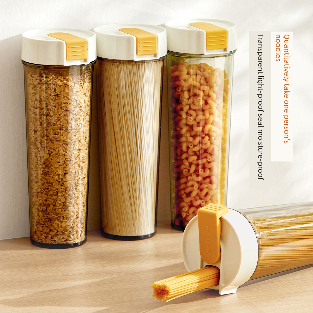 Kitchen Noodles Storage Box Cereals Noodles Sealed Cans Food Grade Pasta Storage Container Storage Jar