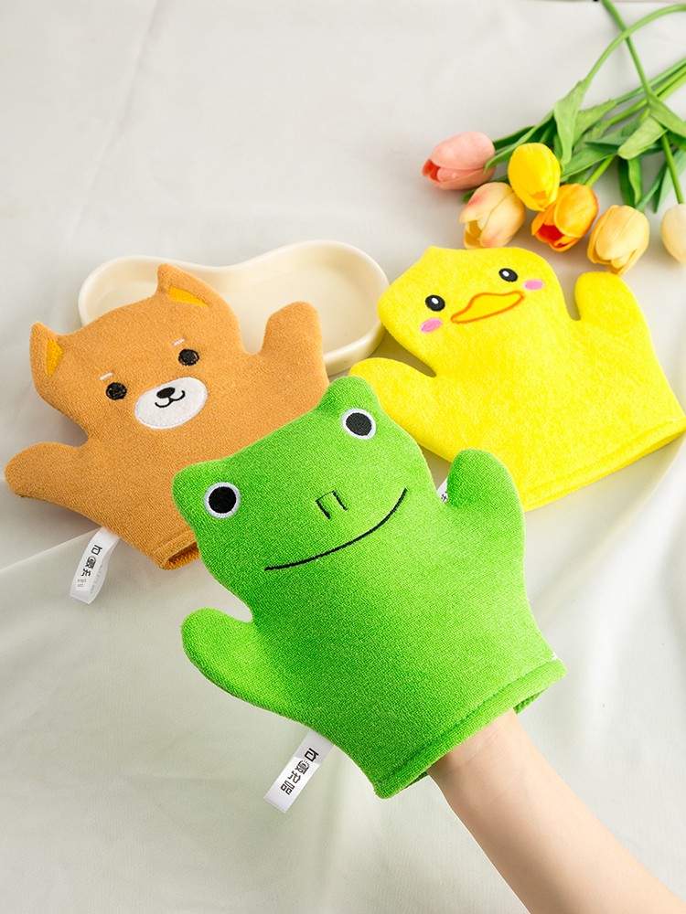 Kids Bath Towel Does Not Hurt the Skin Painless Bath Towel For Home Baby Child Bath Gadget Gloves Sparkling Cute