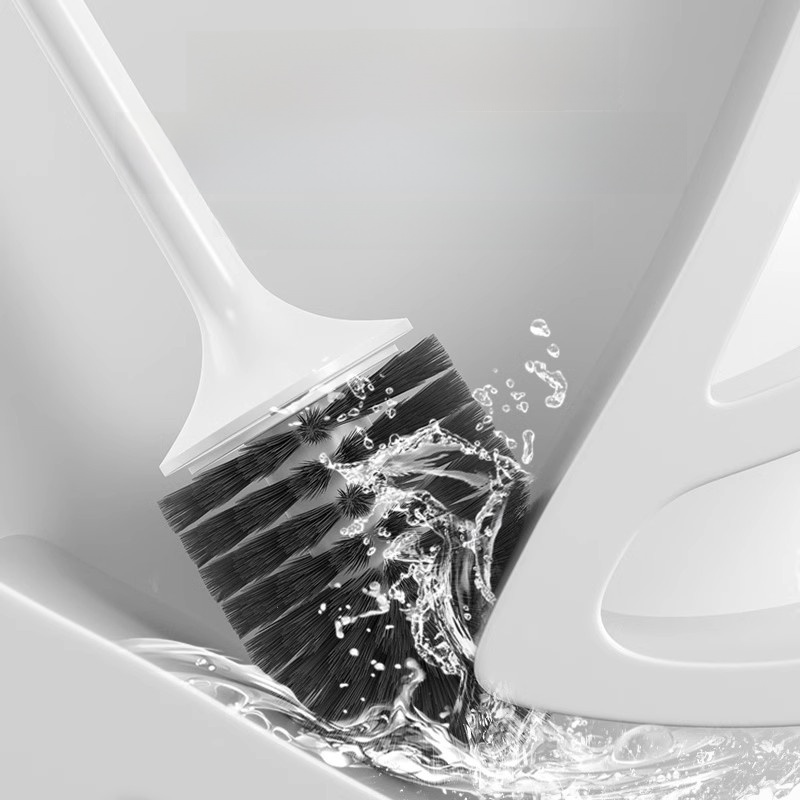 Toilet Long Handle Wall Hanging Toilet Brush with Base