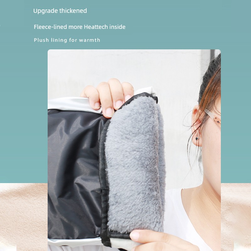 Electric Car Waterproof Cover Handle Gloves Motorcycle Handle Grip Winter Windshield Heattech Fleece-lined Thickened Men and Women Hand Guard