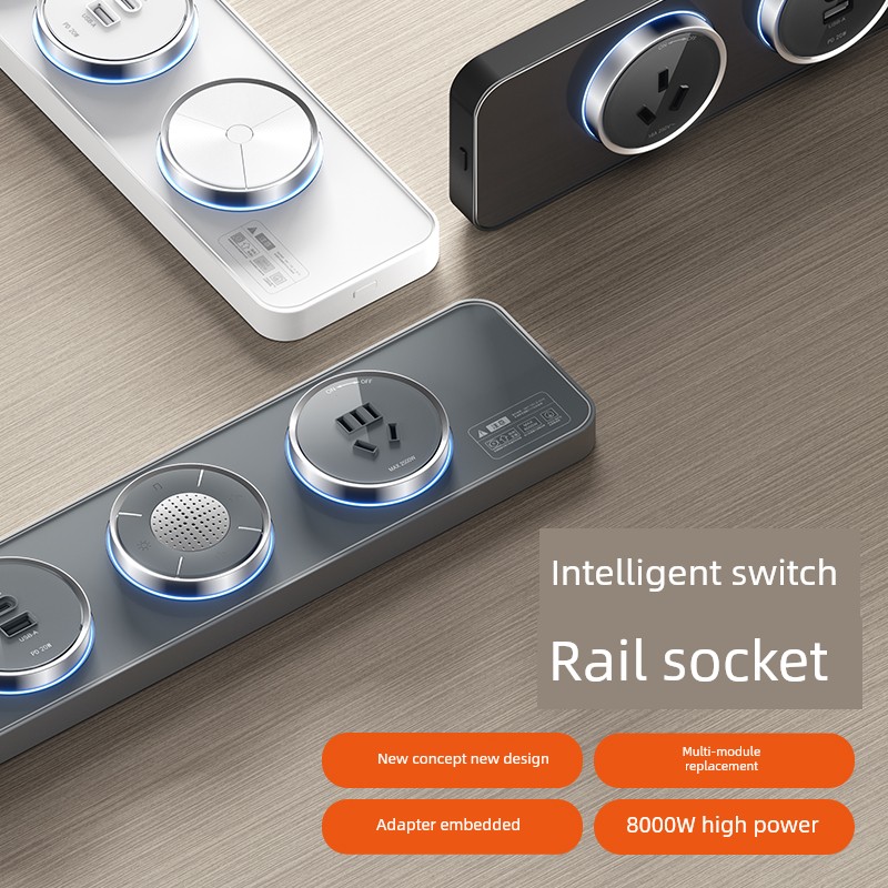 MIJIA App Smart Switch Ultra-Thin Kitchen For Home Sideboard Cabinet Classy Power Source of Guide Rail Track Socket