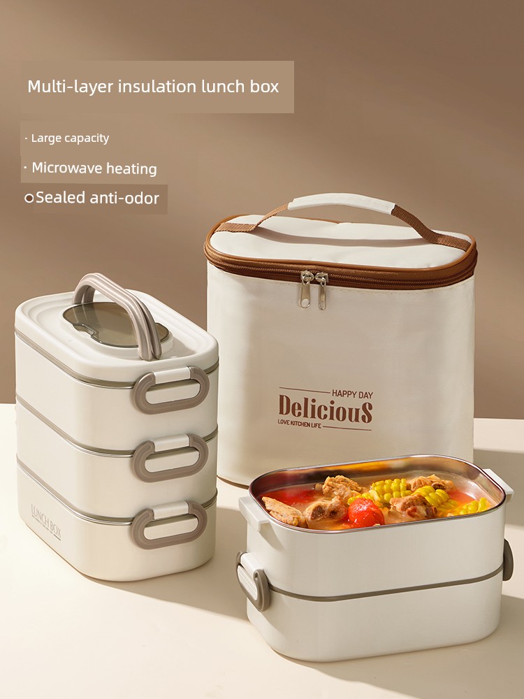Insulated Lunch Box Office Worker Microwave Oven Heating Lunch Box Student Only Bento 24 Hours Long Insulated Lunch Box Bucket