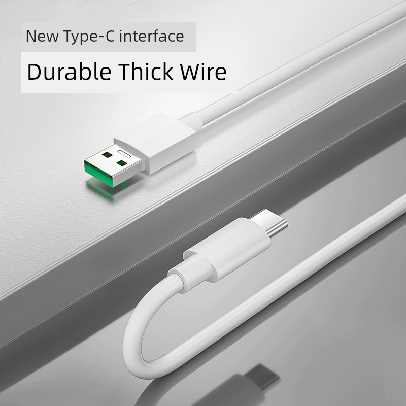 Suitable for Oppo Reno5 Charging Cable 65W Data Cable Reno8pro Charging Cable Original Reno6 Mobile Phone Data Cable Super Flash Charging Cable Reno7k Fast Charging Reno5pro 10