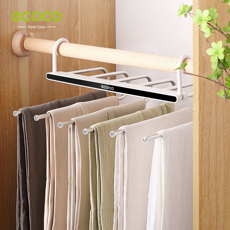 Foldable Pant Rack Retractable Multi-Functional Multi-Layer Pants Hanger For Home Magic Trouser Press Wardrobe Balcony Storage Pants Hanger