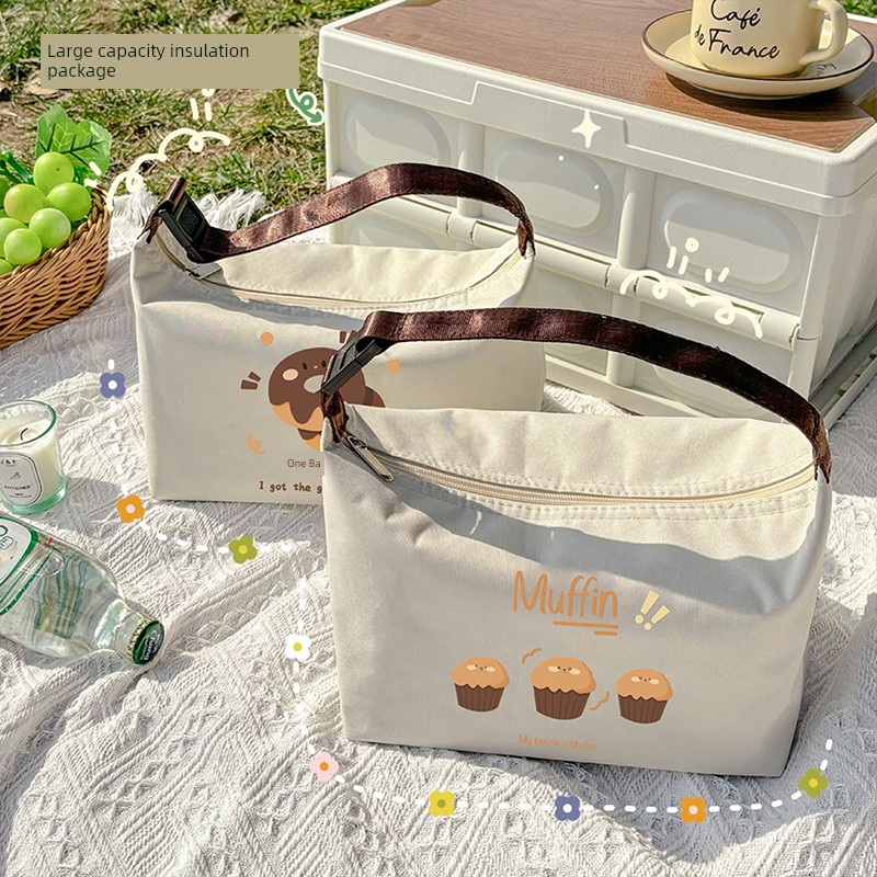 Lunch Box Bag Thermal Bag Lunch Box Packaging Lunch Bag Student Office Worker with Rice Lunch Box Bag Thickened Aluminum Foil Bag