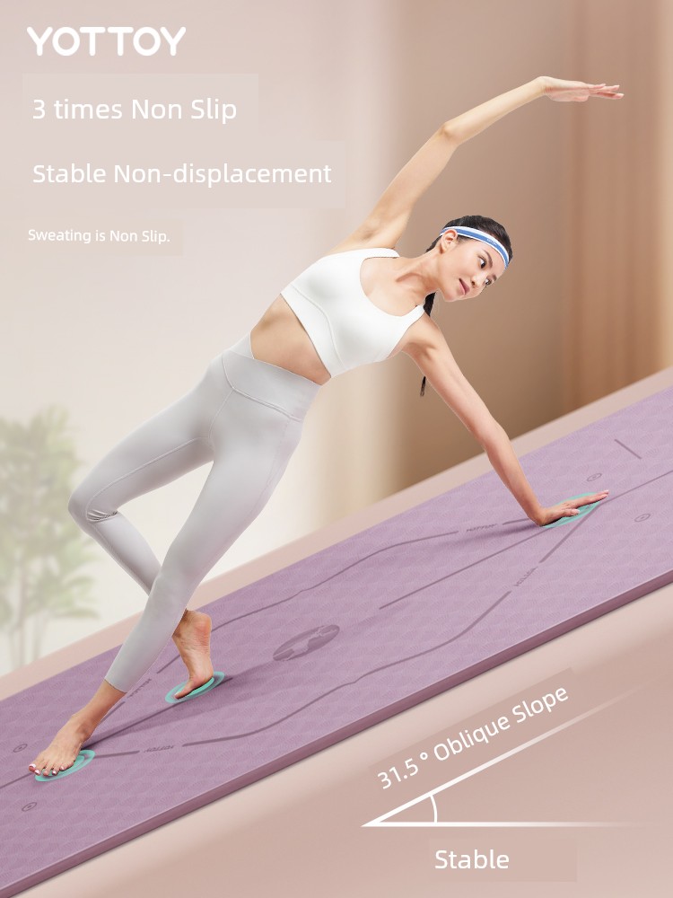 Anti-Skid Shock Absorption Mute Widened Girls Aerobics Yoga Mat