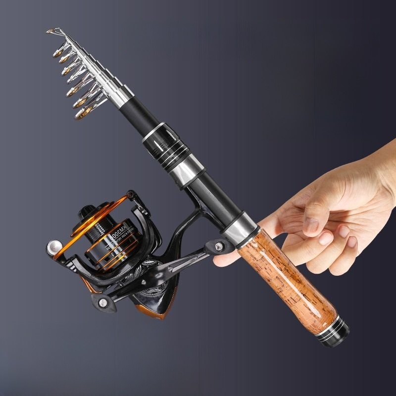 Lure Telescopic and Portable 36cm Mini Small Lure Rod Snakehead Rod Rod Sea Fishing Rod Casting Rods Drip Wheel Suit Straight Handle Shrink