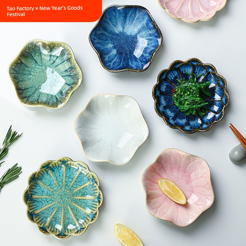 Ceramic Japanese Style For Home Creative with Cover Saucer Dish