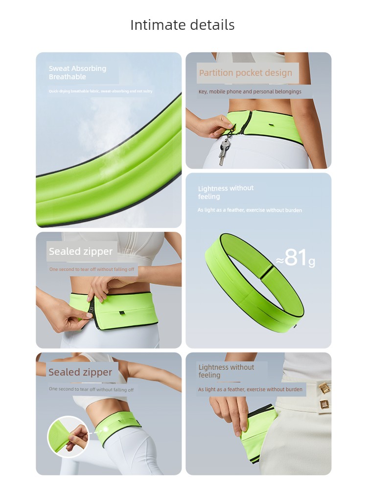 Waist Pack Mobile Phone Bag Handy Gadget Sports Bag Men and Women Fitness Outdoor Multi-Functional Professional Marathon Cycling Belt