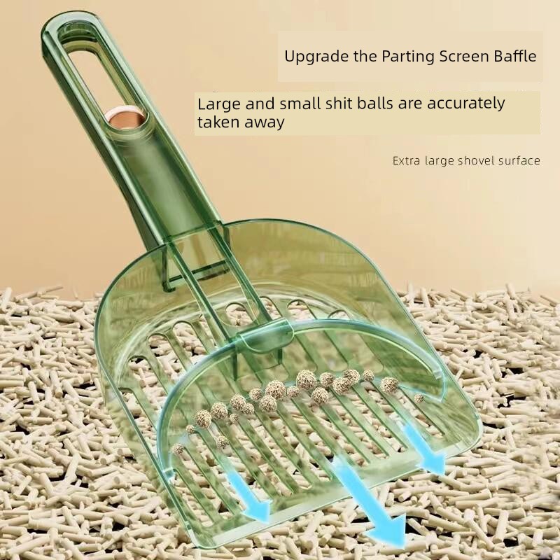 Cat Litter Scoop Large Partition Fine Hole Cleaning Gadget Small Hole Cat Shovel Shit Shovel One-Click Sieve Bentonite Shovel