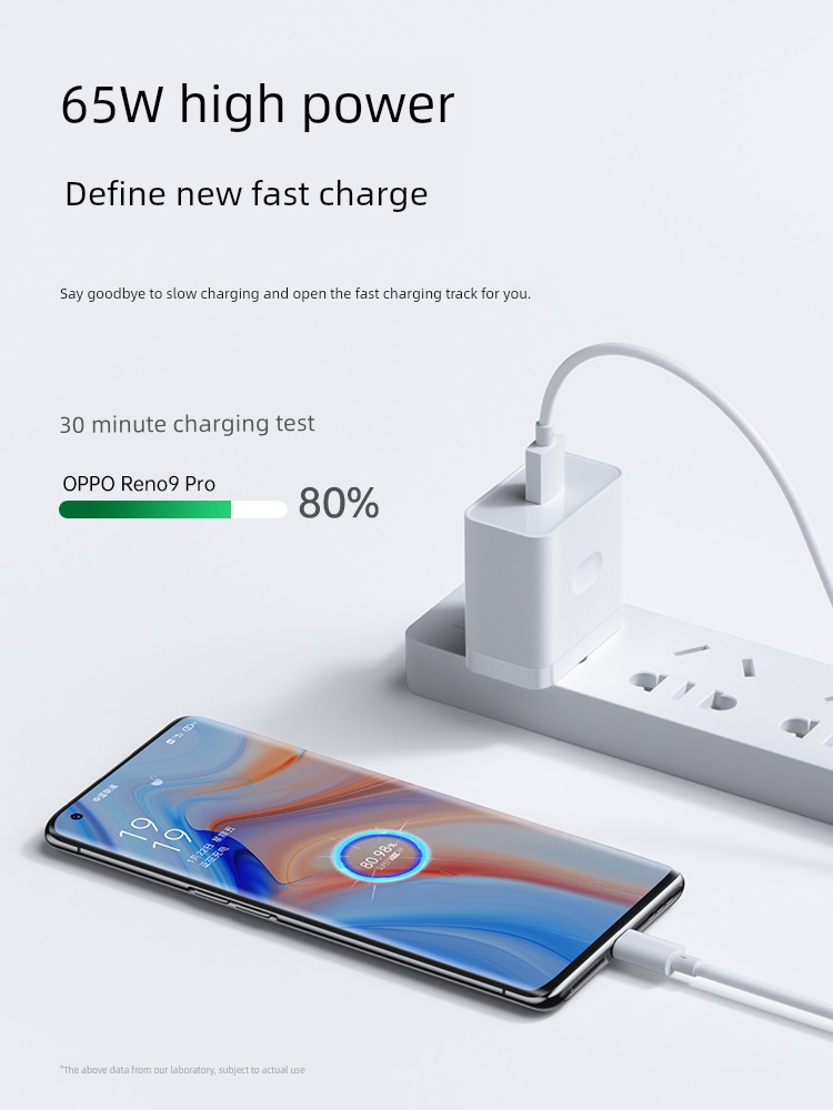 Suitable for USB Type-C Cable Opporeno Series 4 5 Reno6pro 7 8 Super Flash Charge 65W Dedicated Tpyec Long 2 M TPC Charger Phone Fast Charge Head Tpye
