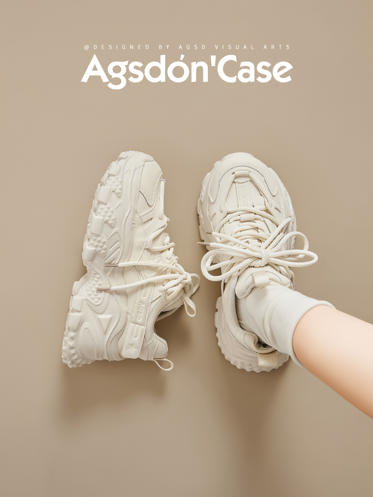 Platform Dad Shoes Female 2024 New Arrival Fall and Winter All-Matching Fleece-Lined Warm Shoes Casual Sneaker Height Increasing Small