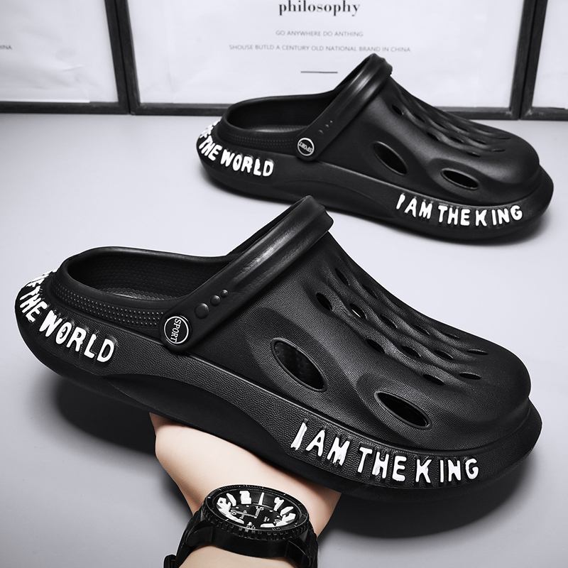 H8 Hole Shoes Summer Sandals Men's Sports Anti-Slip Abrasion Resistant Outdoor Wading Beach Shoes Men Driving Closed-Toe Slippers