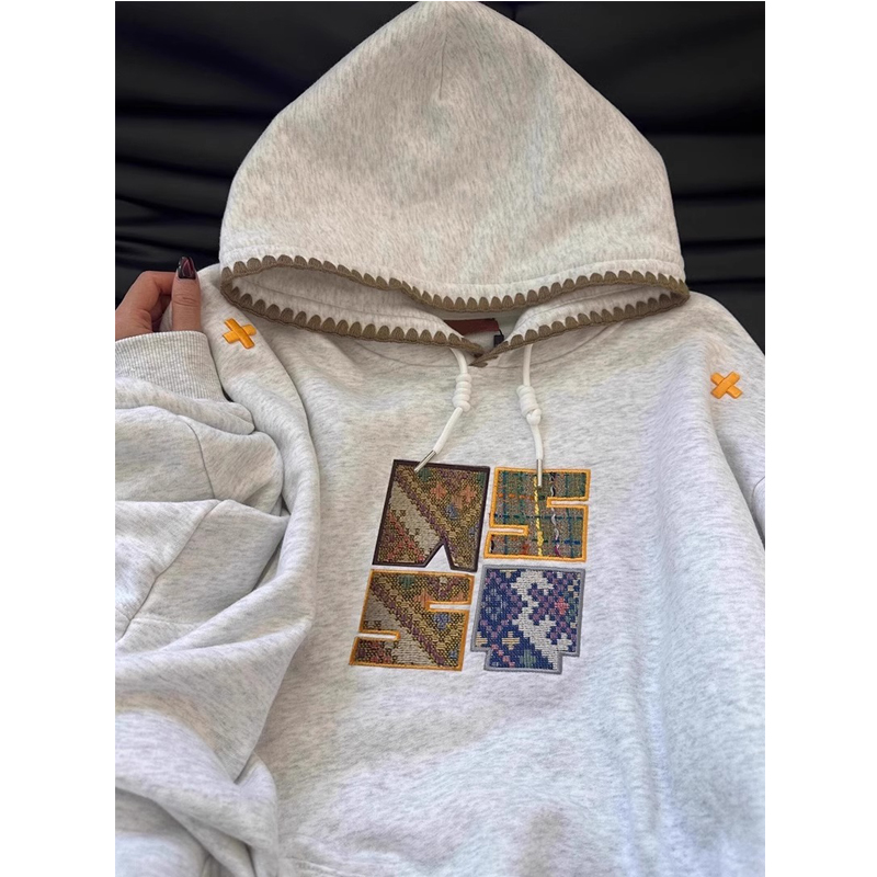 over Plus Size 150.00kg American Retro Hooded Pullover Female Spring & Fall Loose Harajuku Style Couple Casual Outwear 2