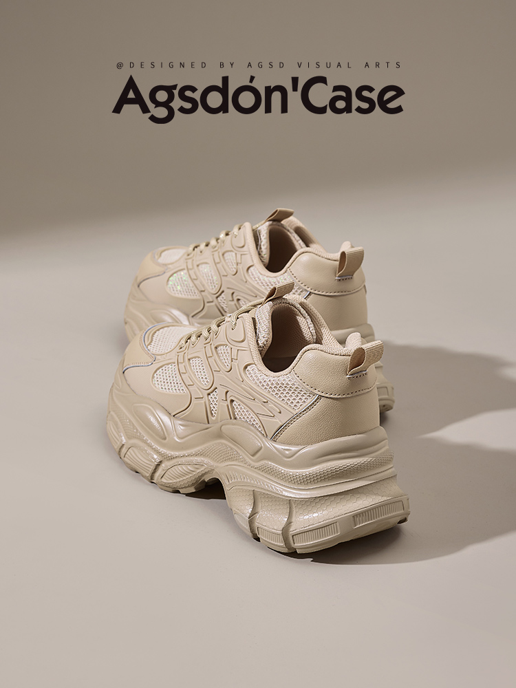 Augusto Platform Dad Shoes Female 2025 Spring New Arrival Easiest for Match Height Increasing Lightweight Casual Women's Sports Shoes Best Selling