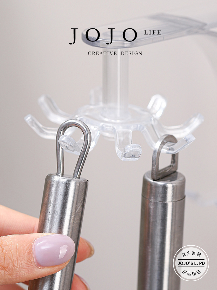 Jojo's L. Pd. Mr. Grocery. Sucker Eight Claw Rotating Hook Creative For Home Multi-Functional | Temple Silk