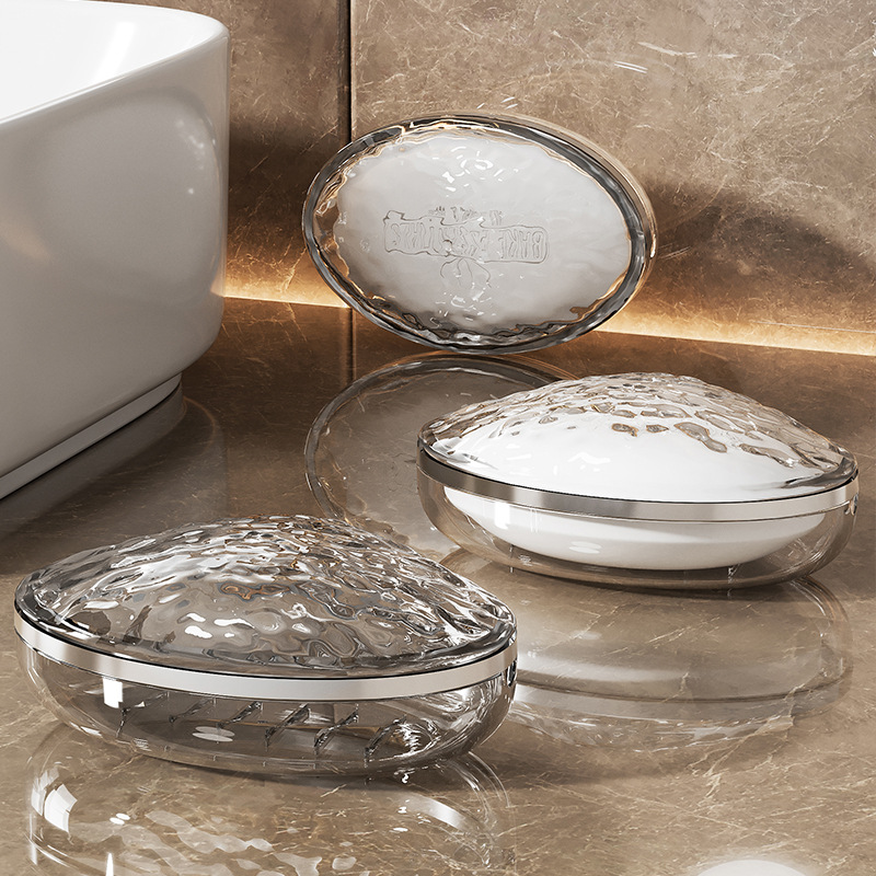 Glacier Pattern Travel Soap Holder Accessible Luxury Transparent Travel Business Trip Available Convenient Easy to Carry Soap Dish Multifunctional