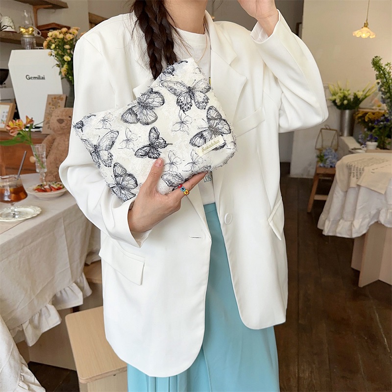 Lace Butterfly Cosmetic Bag Fancy Cosmetics Bag Skin Care Products Buggy Bag Liner Bag Makeup Bag Wash Organizing Bag