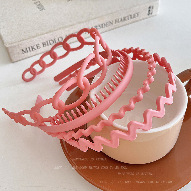 Frosted Face Wash Hair Bands Women's Non-Slip Toothed Hair Pressing Hairpin Makeup Special Bangs Broken Hair Headband Hair Tie Headdress