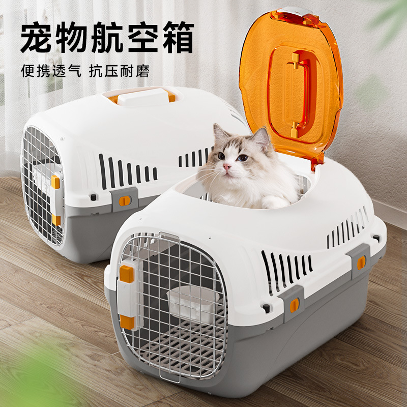 Hippie Dog Minimalist Wind Contrast Color Portable Flight Case Small Size Dogs Cat Abrasion Resistant Travel out Box Pet Supplies